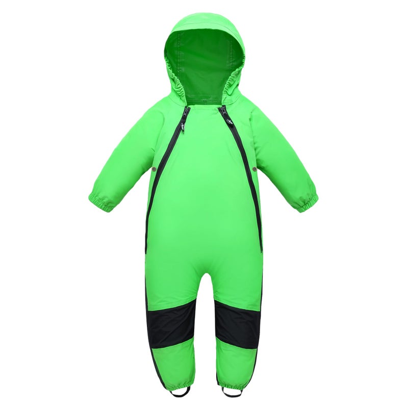 HAPIU Kids Toddler Rain Suit Muddy Buddy Waterproof Coverall,Green,5T,Original - Image 1